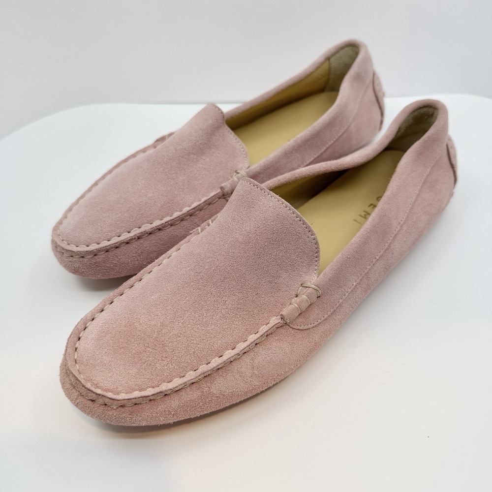 M Gemi The Felize Italy Suede Moccasins Pale Blush Women's 39.5 / 8.5W Or 9N
